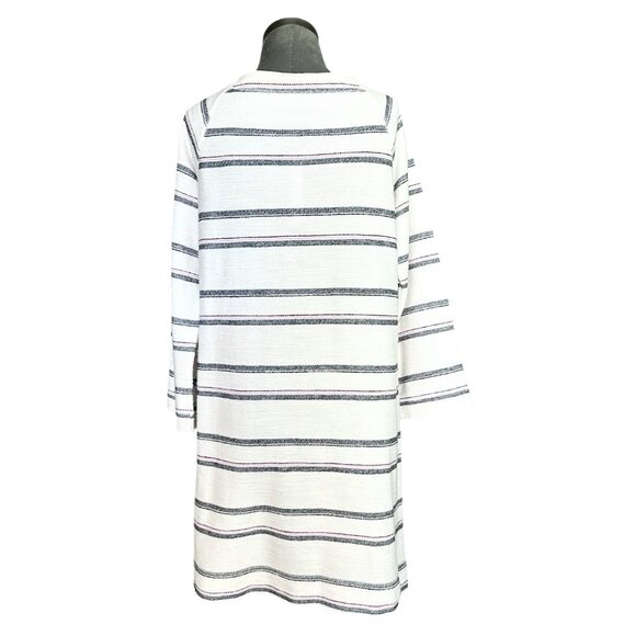 Lilla P Split Neck Knee Length Dress Raglan Sleeve Textured Size M NWT - Picture 3 of 5